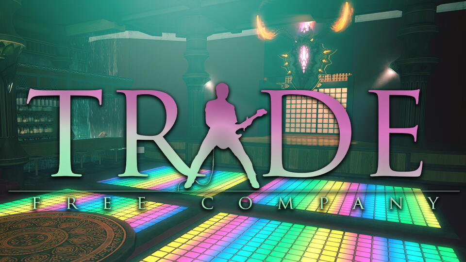 Original Trade Free Company venue artwork with a colourful dance floor